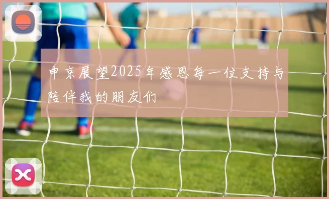 申京展望2025年感恩每一位支持与陪伴我的朋友们